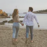 Lukas and Lore on a beach in Ibiza