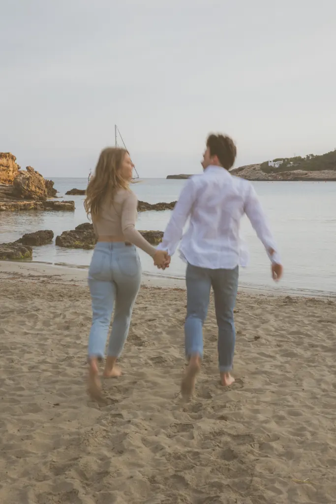 Lukas and Lore on a beach in Ibiza