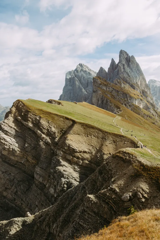 View of Seceda Dolomites itinerary